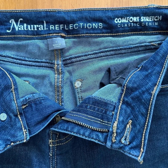 NATURAL REFLECTIONS ~ Women’s relaxed medium wash denim jeans size 8 - Picture 5 of 8